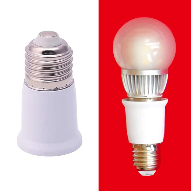 YKCGG E26 Socket Extender - Standard Medium Base, 2.56 inch Extension Socket Adapter,Light Bulb Socket Extension, Lamp Holder Adapter (3 Pack) - Image 3
